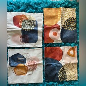 4 square cushion covers approximately 17 1/4 size